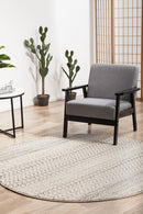 Monochrome Round Rug - Harper.
