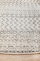 Monochrome Round Rug - Harper.