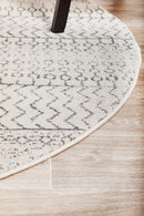 Monochrome Round Rug - Harper.