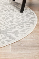 Monochrome Round Rug - Lydia.