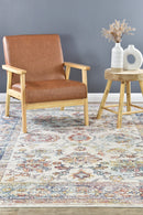 Morocco 0394A Navy Cream Rug.