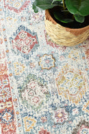 Morocco 0414A Tile Grey Runner Rug.