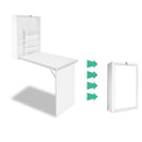 Foldable Desk with Bookshelf - White.