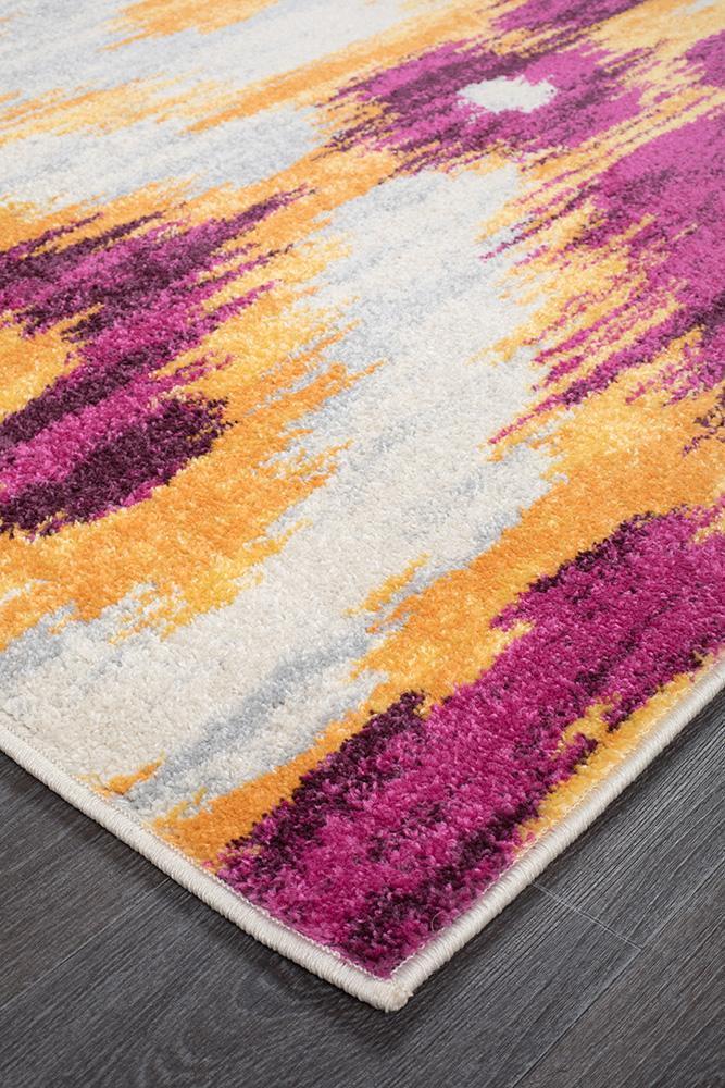 Elements Rug - Aubergine Burst.