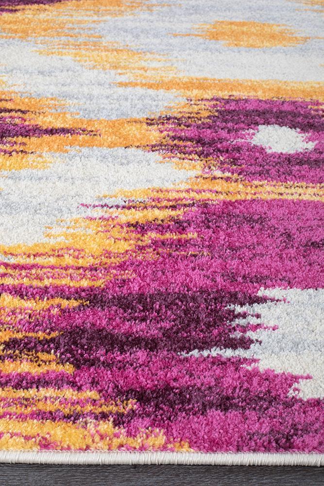 Elements Rug - Aubergine Burst.