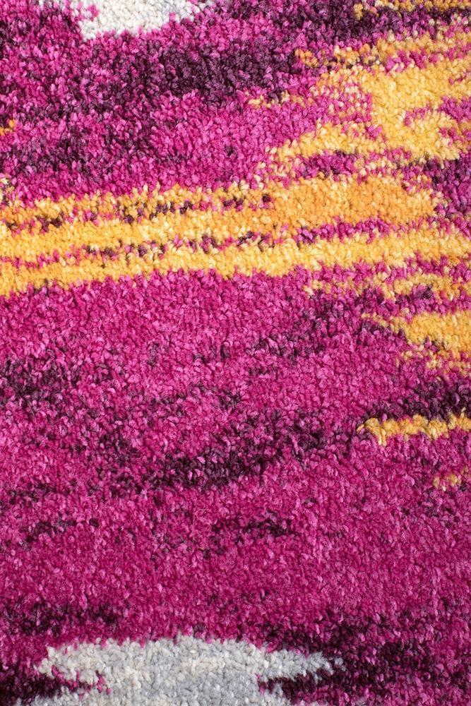 Elements Rug - Aubergine Burst.