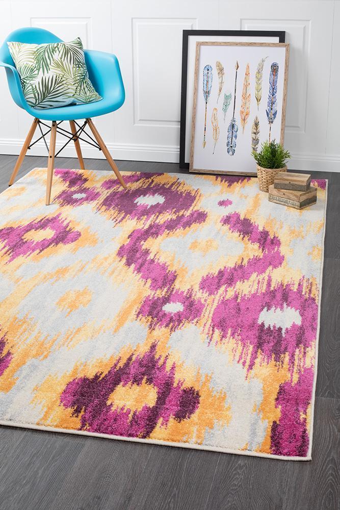 Elements Rug - Aubergine Burst.