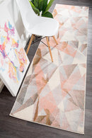 Elements Runner Rug - Blush Shatter.