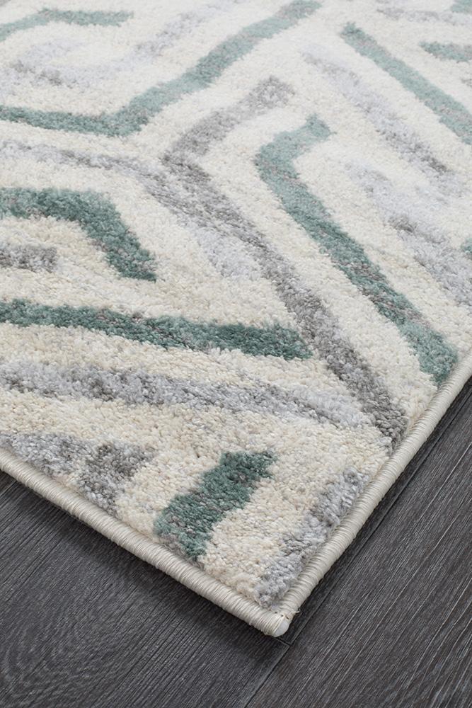 Elements Runner Rug - Teal Link.