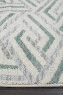 Elements Runner Rug - Teal Link.