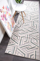 Elements Runner Rug - Teal Link.