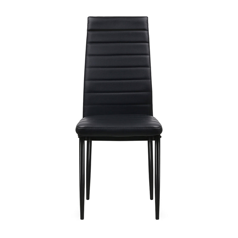 Ken PU Dining Chairs (Set of 4) - Black