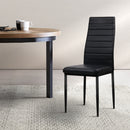 Ken PU Dining Chairs (Set of 4) - Black