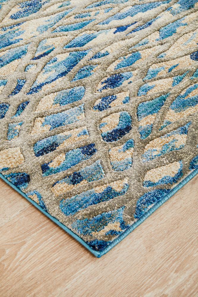 Fantasy Runner Rug - Blue.