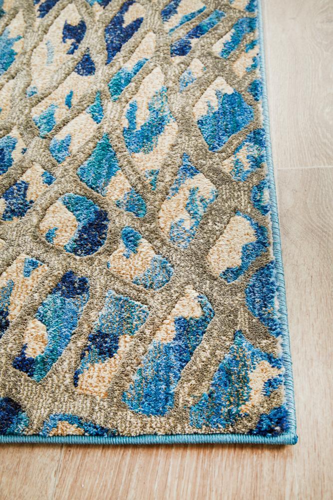 Fantasy Runner Rug - Blue.