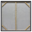 100X100cm Earthy Elegance Black Framed Hand Painted Canvas Wall Art