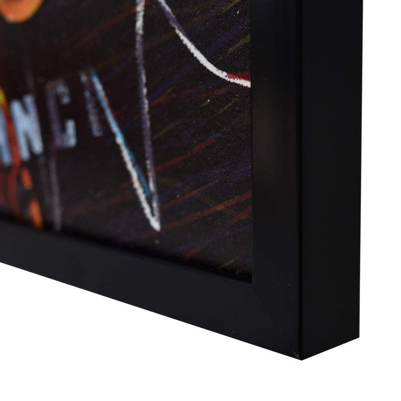 60X90cm Neon Serenade Black Framed Hand Painted LED Wall Art