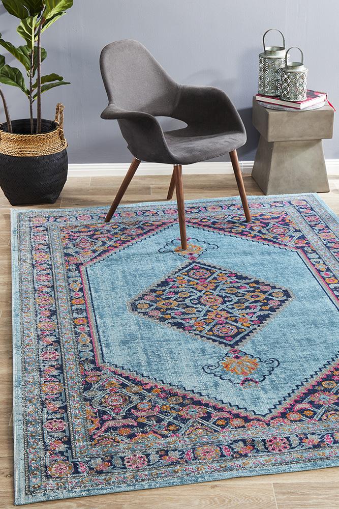 Infinity Rug - Blue Diamond.