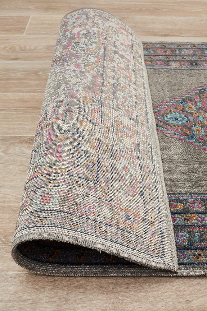 Infinity Runner Rug - Grey Diamond.