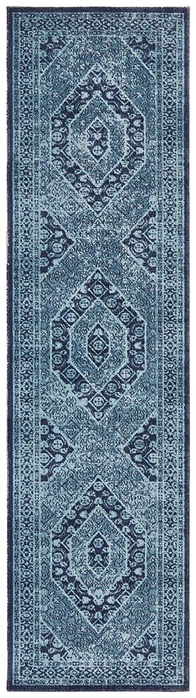 Infinity Runner Rug - Blue Vision.