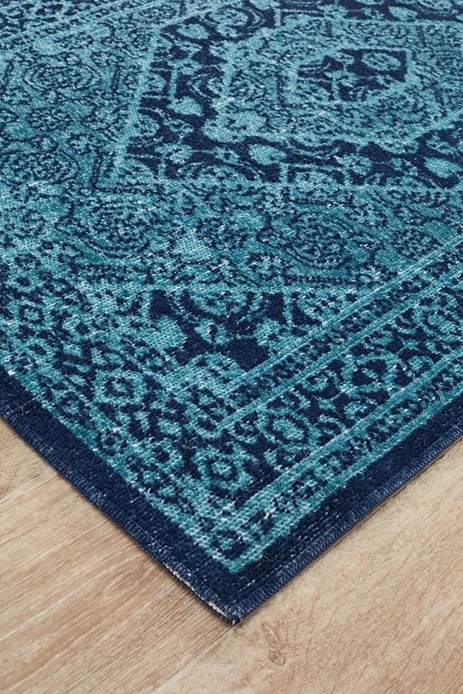 Infinity Runner Rug - Blue Vision.