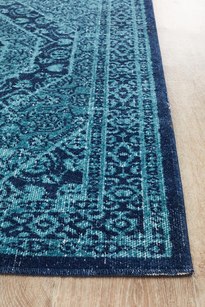 Infinity Runner Rug - Blue Vision.