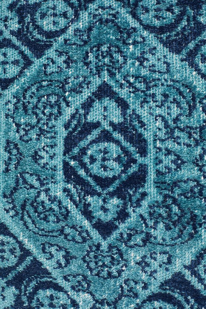 Infinity Runner Rug - Blue Vision.