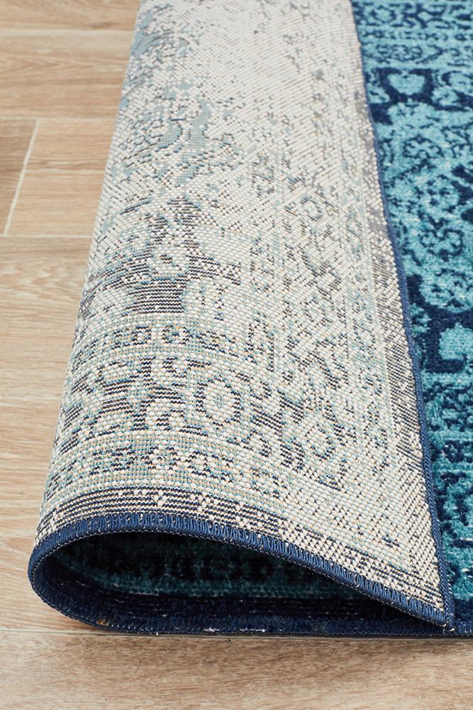 Infinity Runner Rug - Blue Vision.