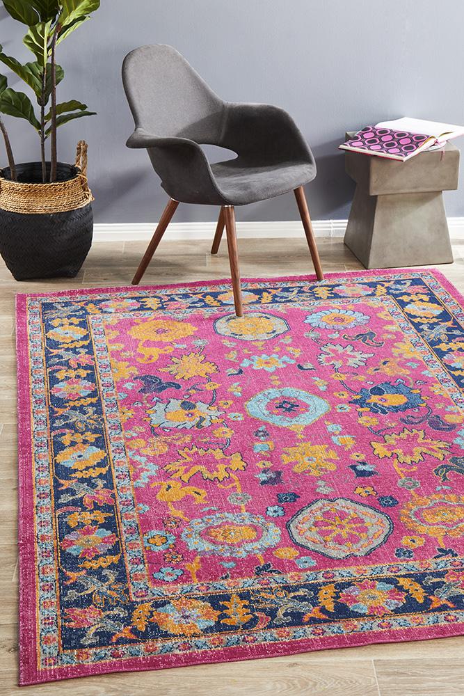 Infinity Rug - Pink Corners.