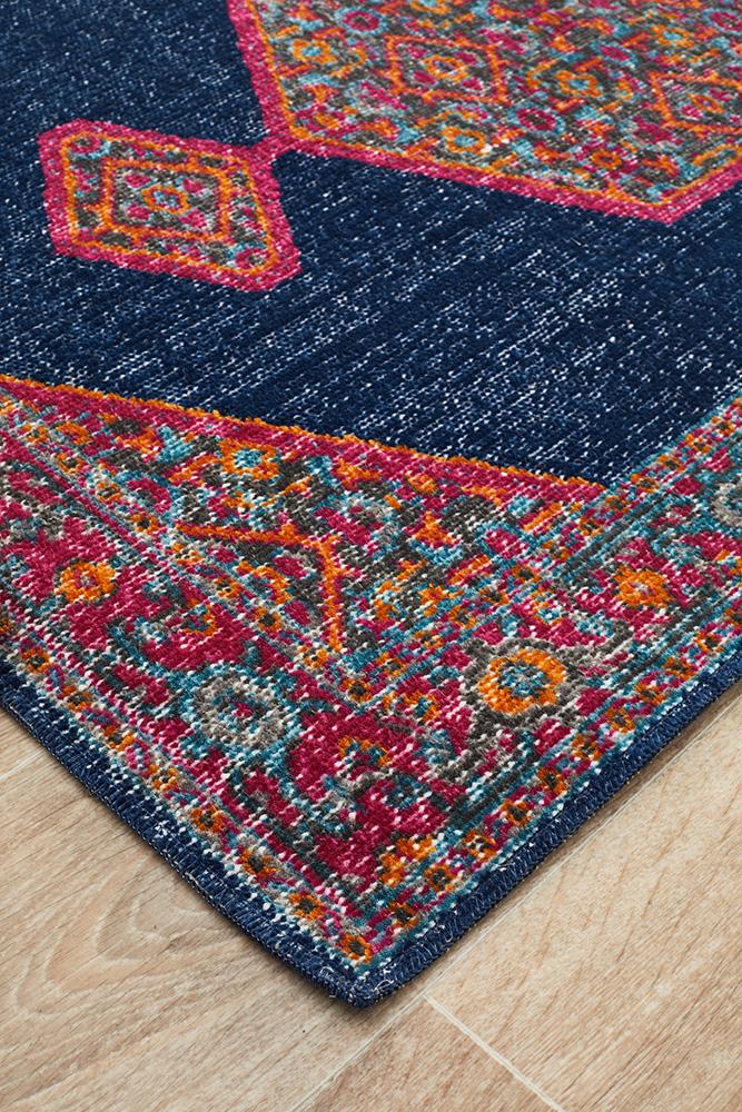 Infinity Runner Rug - Navy Blink.