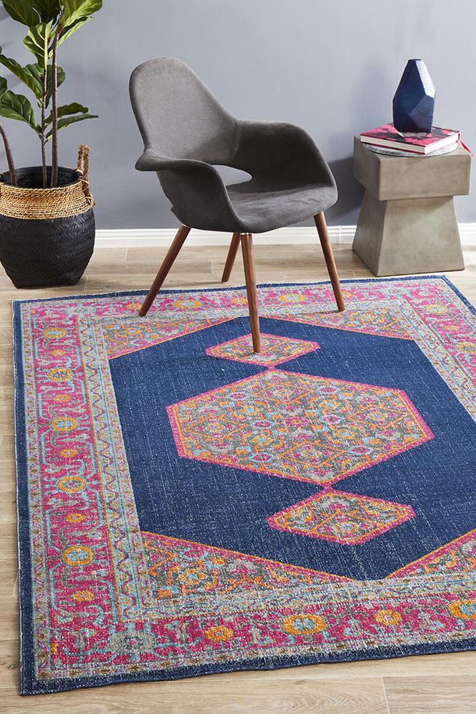 Infinity Rug - Navy Blink.