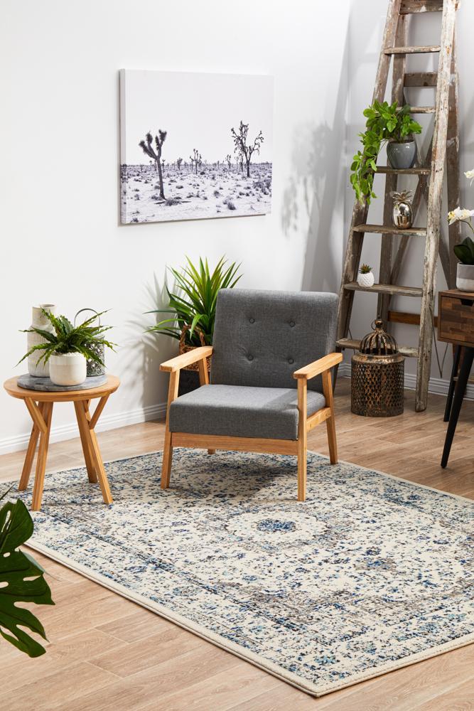 Waken Rug - White Mist.