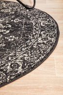 Waken Round Rug - Charcoal.