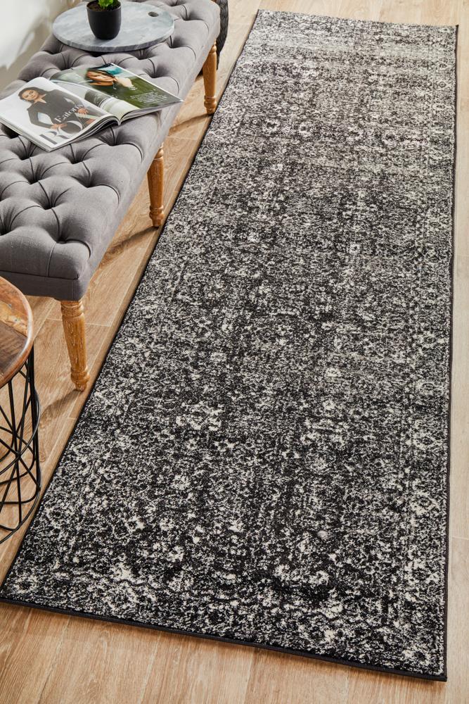 Waken Runner Rug - Charcoal.