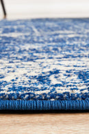 Waken Round Rug - Navy Oasis.