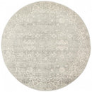 Waken Round Rug - Silver Shine.