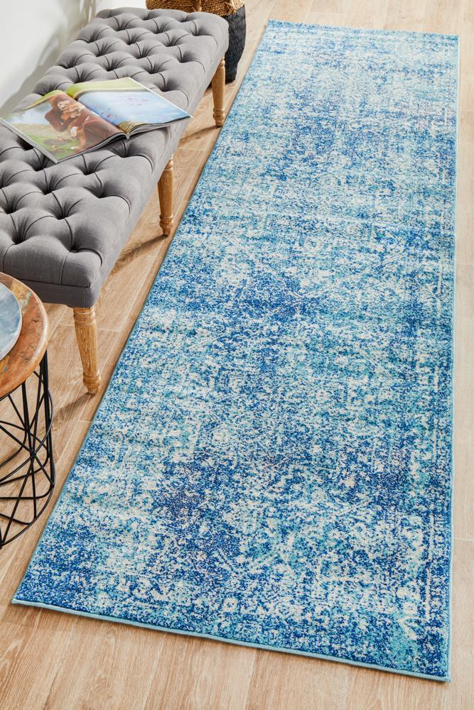 Waken Runner Rug - Blue Muse.