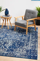 Waken Rug - Navy Contrast.