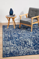 Waken Rug - Navy Contrast.