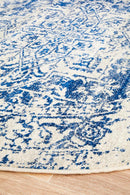 Waken Round Rug - White Horizon.