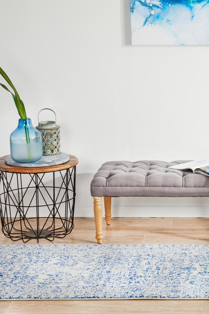Waken Runner Rug - Blue Frost.
