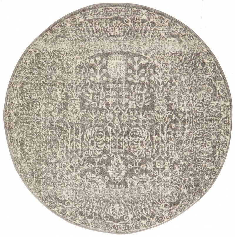 Waken Round Rug - Grey Homage.