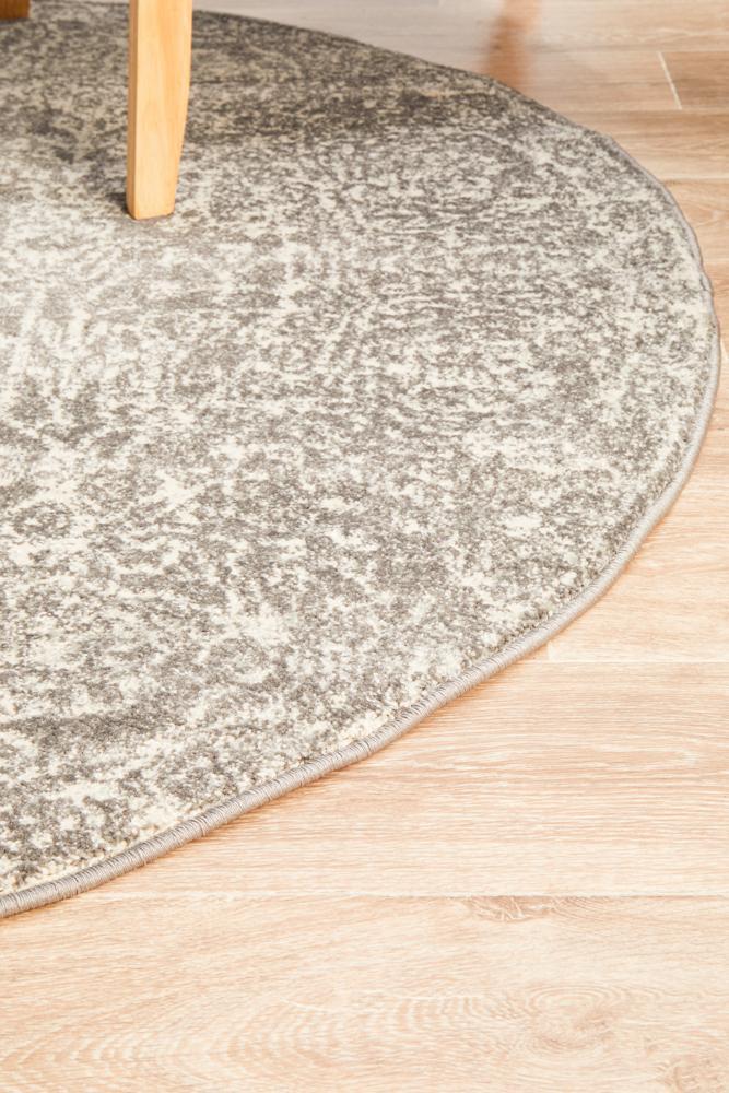 Waken Round Rug - Grey Homage.