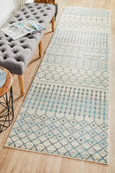 Waken Runner Rug - White Slate.