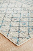 Waken Runner Rug - White Slate.