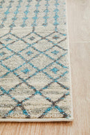 Waken Runner Rug - White Slate.