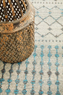 Waken Runner Rug - White Slate.