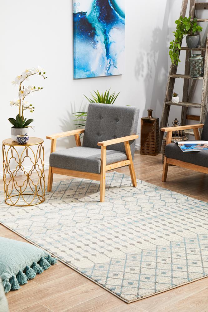 Waken Rug - White Slate.