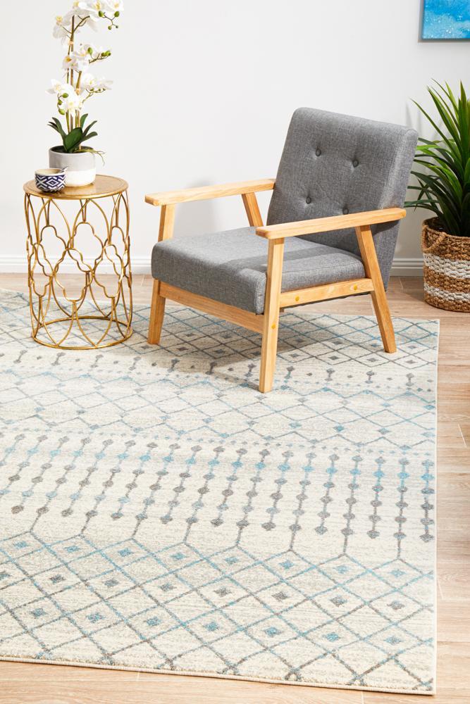 Waken Rug - White Slate.