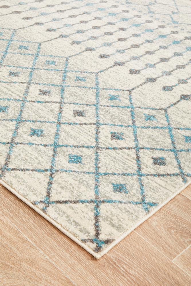 Waken Rug - White Slate.